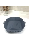 BFS  Renkli Isıya Dayanıklı Yıkanılabilir Silikon Fırın  Airfryer Kare Model Pişirme Matı 20 cm