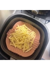 BFS  Renkli Isıya Dayanıklı Yıkanılabilir Silikon Fırın  Airfryer Kare Model Pişirme Matı 20 cm