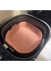 BFS  Renkli Isıya Dayanıklı Yıkanılabilir Silikon Fırın  Airfryer Kare Model Pişirme Matı 20 cm