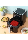 BFS   Renkli Isıya Dayanıklı Yıkanılabilir Silikon Fırın Ve Airfryer Kare Pişirme Matı 21,5 Cm