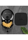 BFS   Renkli Isıya Dayanıklı Yıkanılabilir Silikon Fırın Ve Airfryer Kare Pişirme Matı 21,5 Cm