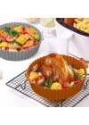 BFS  Renkli Isıya Dayanıklı Yıkanılabilir Silikon Fırın Ve Airfryer Yuvarlak Model Pişirme Matı 20 Cm