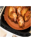 BFS  Renkli Isıya Dayanıklı Yıkanılabilir Silikon Fırın Ve Airfryer Yuvarlak Model Pişirme Matı 20 Cm