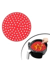 BFS   Renkli Isıya Dayanıklı Yıkanılabilir Silikon Fırın Ve Airfryer Yuvarlak Pişirme Matı 20 Cm