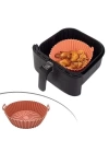BFS  Renkli Isıya Dayanıklı Yıkanılabilir Silikon Fırın Ve Airfryer Yuvarlak Pişirme Matı 20 Cm
