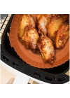 BFS  Renkli Isıya Dayanıklı Yıkanılabilir Silikon Fırın Ve Airfryer Yuvarlak Pişirme Matı 20 Cm