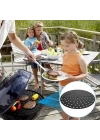 BFS   Renkli Isıya Dayanıklı Yıkanılabilir Silikon Fırın Ve Airfryer Yuvarlak Pişirme Matı 20 Cm