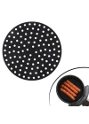 BFS   Renkli Isıya Dayanıklı Yıkanılabilir Silikon Fırın Ve Airfryer Yuvarlak Pişirme Matı 23 Cm