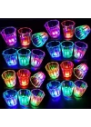 BFS   Renkli Led Parlayan Fiber Optik Glow Işıklı Bardak 5,5 x 5,5 cm