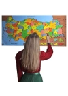 BFS  Renkli Türkiye Haritası Manyetik Yapıştırıcı Gerektirmeyen Duvar Stickerı 118 CM * 56 CM