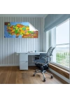 BFS  Renkli Türkiye Haritası Manyetik Yapıştırıcı Gerektirmeyen Duvar Stickerı 118 CM * 56 CM