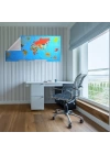 BFS  RenkliAtlas DünyaHaritası Manyetik Yapıştırıcı Gerektirmeyen Duvar Stickerı 118 CM * 56 CM