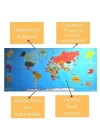 BFS  RenkliAtlas DünyaHaritası Manyetik Yapıştırıcı Gerektirmeyen Duvar Stickerı 118 CM * 56 CM