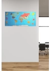 BFS  RenkliAtlas DünyaHaritası Manyetik Yapıştırıcı Gerektirmeyen Duvar Stickerı 118 CM * 56 CM