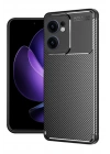 BFS   Reno 13F Kılıf Auto Focus Karbon Kapak - Siyah