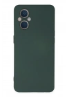 BFS   Reno 7 Lite Kılıf Nano içi Kadife Silikon - Koyu Yeşil