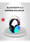BFS RGB Işıklı Kablosuz Kulaklık Bluetooth 5.3 800mAh Ergonomik IPX4 Dayanıklı