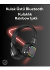 BFS RGB Işıklı Katlanabilir Bluetooth 5.3 Kulak Üstü Kulaklık