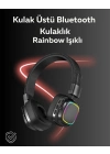 BFS RGB Işıklı Katlanabilir Bluetooth 5.3 Kulak Üstü Kulaklık