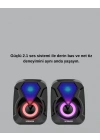 BFS RGB LED Işıklı 2.1 USB Oyun Hoparlörü Derin Bas ve Net Ses