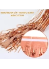 BFS  Rose Gold Püsküllü Kapı Perdesi - Parti, Bekarlığa Veda, Doğum Günü 1x2 m