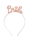BFS Rose Gold Renkli Taşlı “bride” Gelin Tacı – El Yazısı Yazı Tipiyle