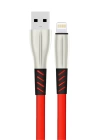 BFS S89 Metal Uçlu Lightning Kablo iphone Uyumlu 1M 2.4A - Kırmızı