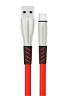 BFS S90 Metal Uçlu Type-C Kablo 1M 2.4A - Kırmızı