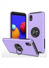 BFS  Samsung Galaxy A01 Core Kılıf Elit Yüzüklü Kapak - Mor