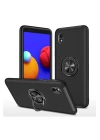 BFS  Samsung Galaxy A01 Core Kılıf Elit Yüzüklü Kapak - Siyah