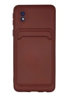 BFS  Samsung Galaxy A01 Core Kılıf Kelvin Kartvizitli Silikon - Bordo