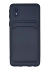 BFS  Samsung Galaxy A01 Core Kılıf Kelvin Kartvizitli Silikon - Lacivert