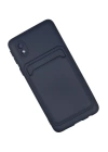 BFS  Samsung Galaxy A01 Core Kılıf Kelvin Kartvizitli Silikon - Lacivert