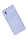 BFS  Samsung Galaxy A01 Core Kılıf Kelvin Kartvizitli Silikon - Lila