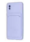 BFS  Samsung Galaxy A01 Core Kılıf Kelvin Kartvizitli Silikon - Lila