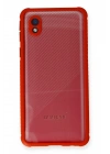 BFS  Samsung Galaxy A01 Core Kılıf Miami Şeffaf Silikon - Kırmızı