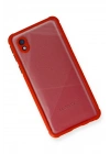 BFS  Samsung Galaxy A01 Core Kılıf Miami Şeffaf Silikon - Kırmızı