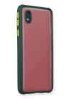 BFS  Samsung Galaxy A01 Core Kılıf Miami Şeffaf Silikon - Koyu Yeşil