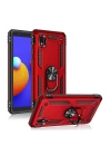 BFS  Samsung Galaxy A01 Core Kılıf Sofya Yüzüklü Silikon Kapak - Gümüş