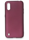 BFS  Samsung Galaxy A01 Kılıf First Silikon - Mürdüm