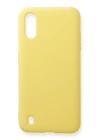 BFS  Samsung Galaxy A01 Kılıf Nano içi Kadife Silikon - Sarı