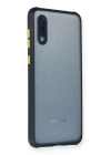 BFS  Samsung Galaxy A02 Kılıf Miami Şeffaf Silikon - Lacivert