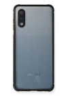 BFS  Samsung Galaxy A02 Kılıf Miami Şeffaf Silikon - Siyah