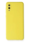 BFS  Samsung Galaxy A02 Kılıf Nano içi Kadife Silikon - Sarı