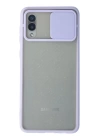 BFS  Samsung Galaxy A02 Kılıf Palm Buzlu Kamera Sürgülü Silikon - Lila