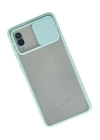 BFS  Samsung Galaxy A02 Kılıf Palm Buzlu Kamera Sürgülü Silikon - Turkuaz