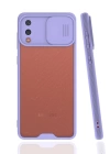 BFS  Samsung Galaxy A02 Kılıf Platin Kamera Koruma Silikon - Lila