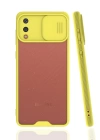 BFS  Samsung Galaxy A02 Kılıf Platin Kamera Koruma Silikon - Sarı