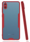 BFS  Samsung Galaxy A02 Kılıf Platin Silikon - Kırmızı
