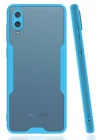 BFS  Samsung Galaxy A02 Kılıf Platin Silikon - Mavi
